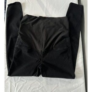 H & M MATERNITY Black Mama Skinny Jeans Size M Cotton Blend 29” In Seam EUC